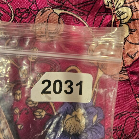 Amoureuse 2-Piece Satin Pajama Set 3X Floral Button Shirt Elastic Waist Pants - Picture 14 of 15